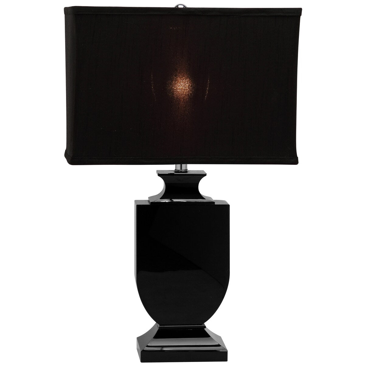 SAFAVIEH Lighting Inger 24-inch Black Crystal Urn Table Lamp - 14"x7"x23.5" - 14Wx7Dx24H