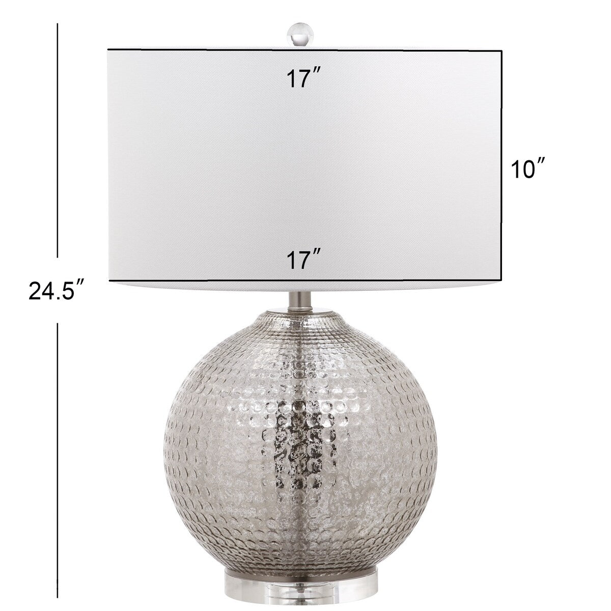 SAFAVIEH Lighting Inguna 25-inch Glass LED Table Lamp - 17"x17"x24.5" - 17Wx17Dx25H