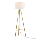 SAFAVIEH Lighting Jadranka 62-inch Tripod Floor Lamp - 22 In. W x 19 In. D x 60 In. H - Gold - 22Wx19Dx60H