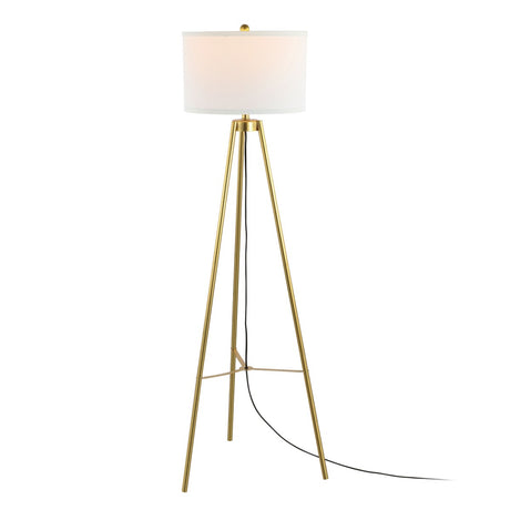 SAFAVIEH Lighting Jadranka 62-inch Tripod Floor Lamp - 22 In. W x 19 In. D x 60 In. H - Gold - 22Wx19Dx60H