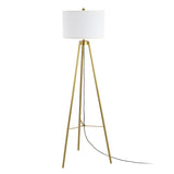 SAFAVIEH Lighting Jadranka 62-inch Tripod Floor Lamp - 22 In. W x 19 In. D x 60 In. H - Gold - 22Wx19Dx60H