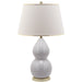 SAFAVIEH Lighting Jamila 26-inch White Double Gourd Ceramic Lamp - 16"x16"x26.5" - 16Wx16Dx27H