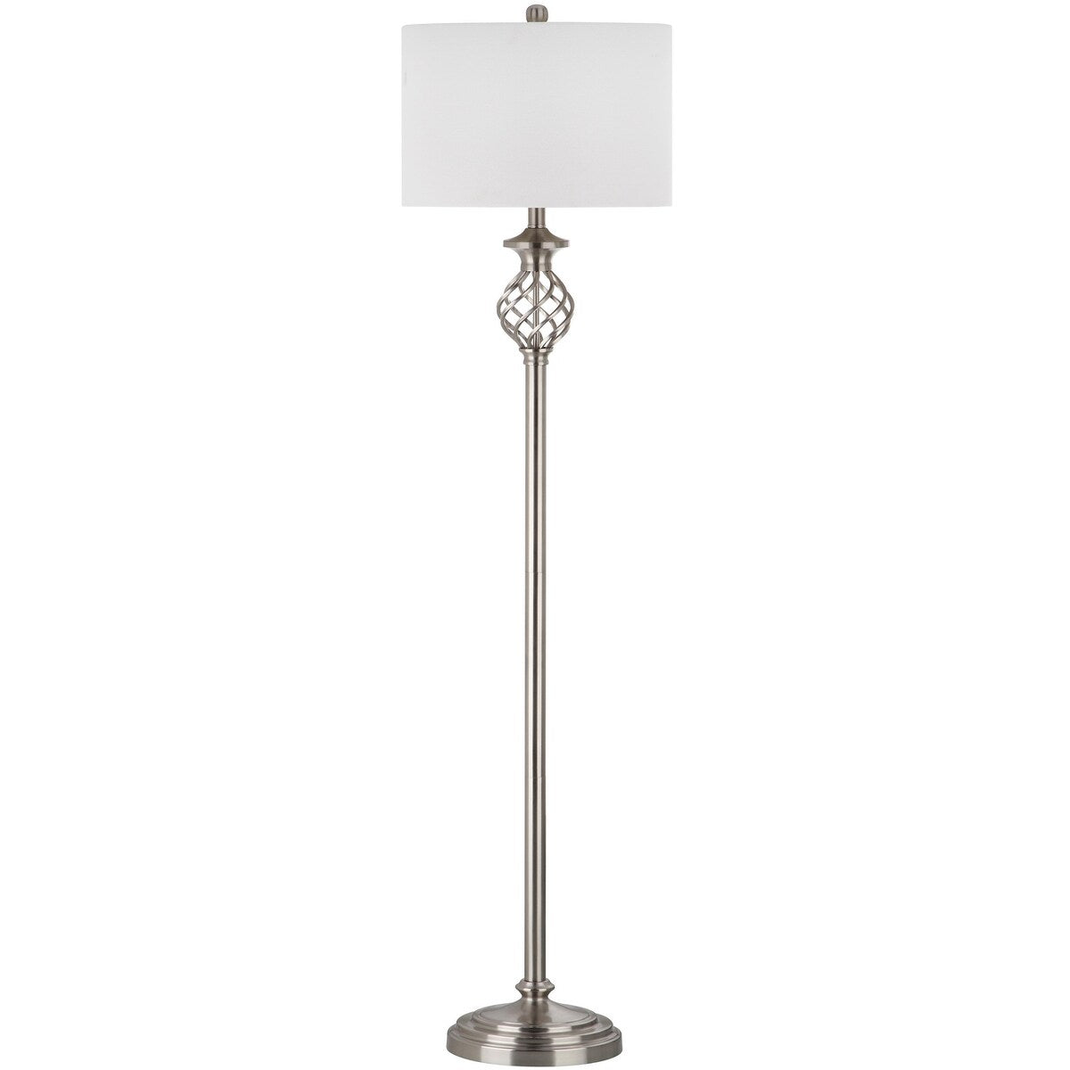 SAFAVIEH Lighting Jenni 60-inch Nickel Floor Lamp - 15"x15"x59.75" - 15Wx15Dx60H