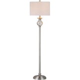 SAFAVIEH Lighting Jenni 60-inch Nickel Floor Lamp - 15"x15"x59.75" - 15Wx15Dx60H