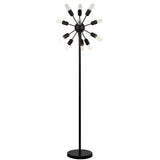 SAFAVIEH Lighting Jenniffer 68-inch Urban 12-Light Retro Edison Bulb Floor Lamp - 17.5"x17.5"x67.5" - Black - 18Wx18Dx68H