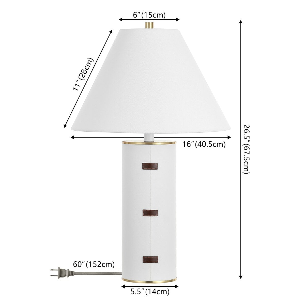 SAFAVIEH Lighting Jerneja Modern 27-inch Table Lamp (LED Bulb Included) - 16 In. W x 16 In. D x 26.5 In. H - 16Wx16Dx27H