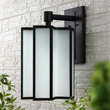 SAFAVIEH Lighting Jessicah 12" Outdoor Sconce - 10" W x 12" D x 20" H - 10Wx12Dx20H