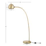 SAFAVIEH Lighting Joanne 66-inch Gold Led Floor Lamp - 12" x 12" x 66" - 12Wx12Dx66H