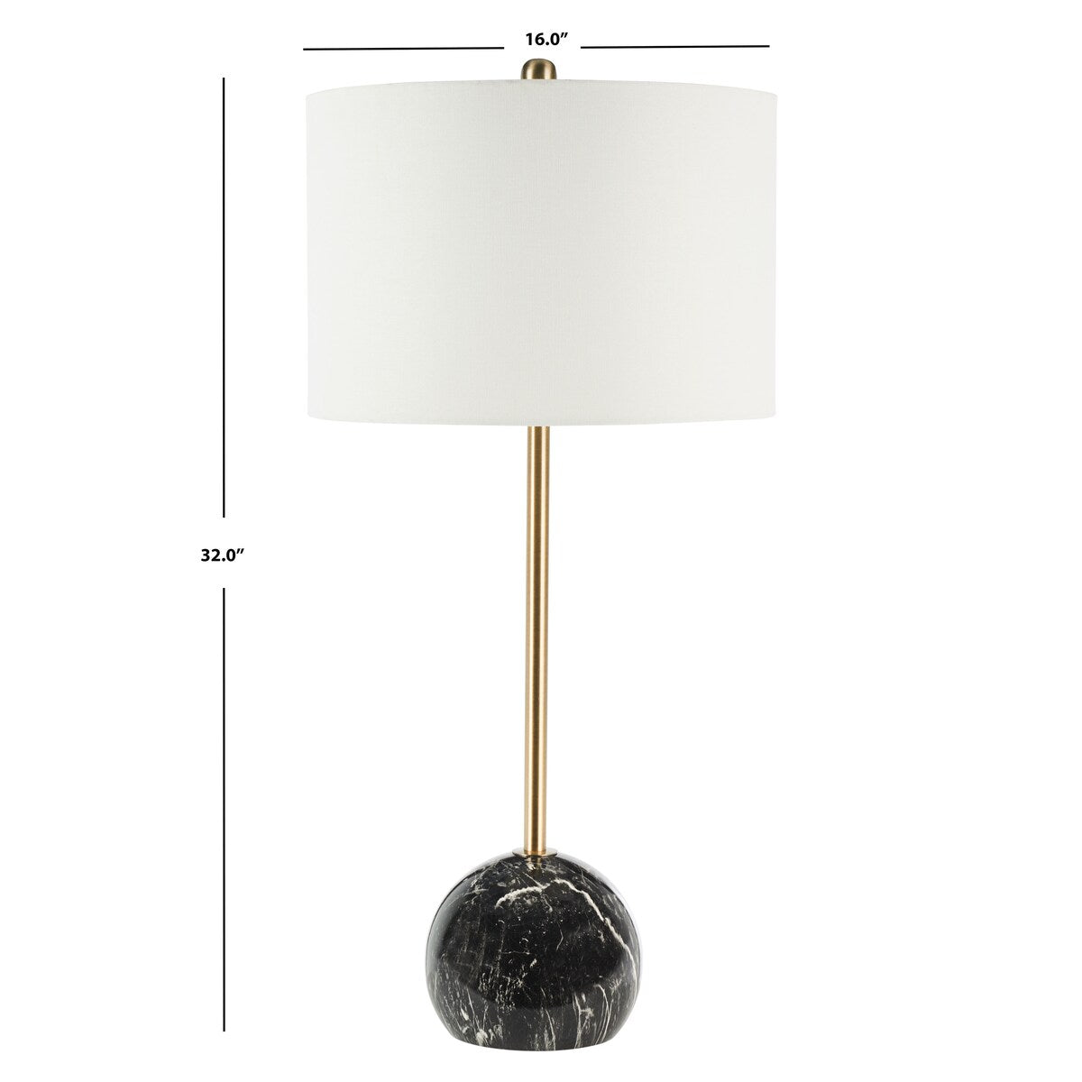 SAFAVIEH Lighting Jora 32" Table Lamp - 16" W x 16" D x 32" H - 16Wx16Dx32H