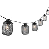 SAFAVIEH Lighting Josephine 10 Ft LED Outdoor String Lights - Black - 120Wx2Dx4H