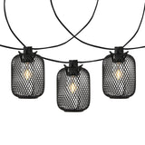 SAFAVIEH Lighting Josephine 10 Ft LED Outdoor String Lights - Black - 120Wx2Dx4H