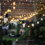 SAFAVIEH Lighting Juliet 10 Ft LED Outdoor String Lights - Black - 120Wx3Dx3H