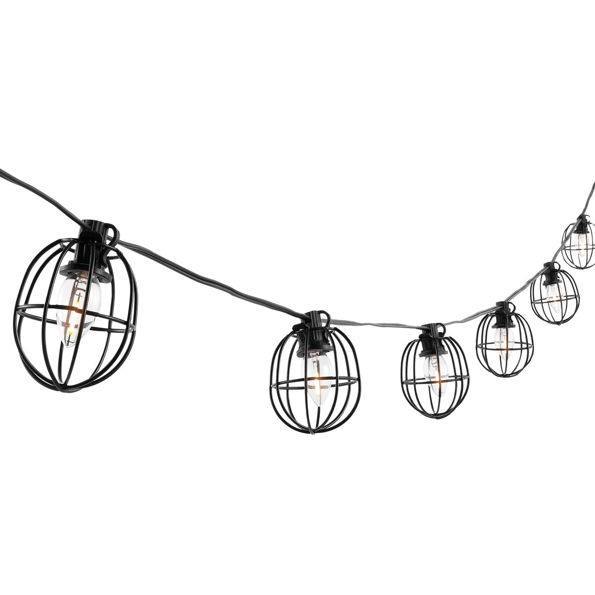 SAFAVIEH Lighting Juliet 10 Ft LED Outdoor String Lights - Black - 120Wx3Dx3H