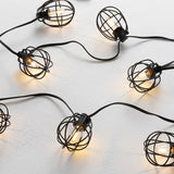 SAFAVIEH Lighting Juliet 10 Ft LED Outdoor String Lights - Black - 120Wx3Dx3H