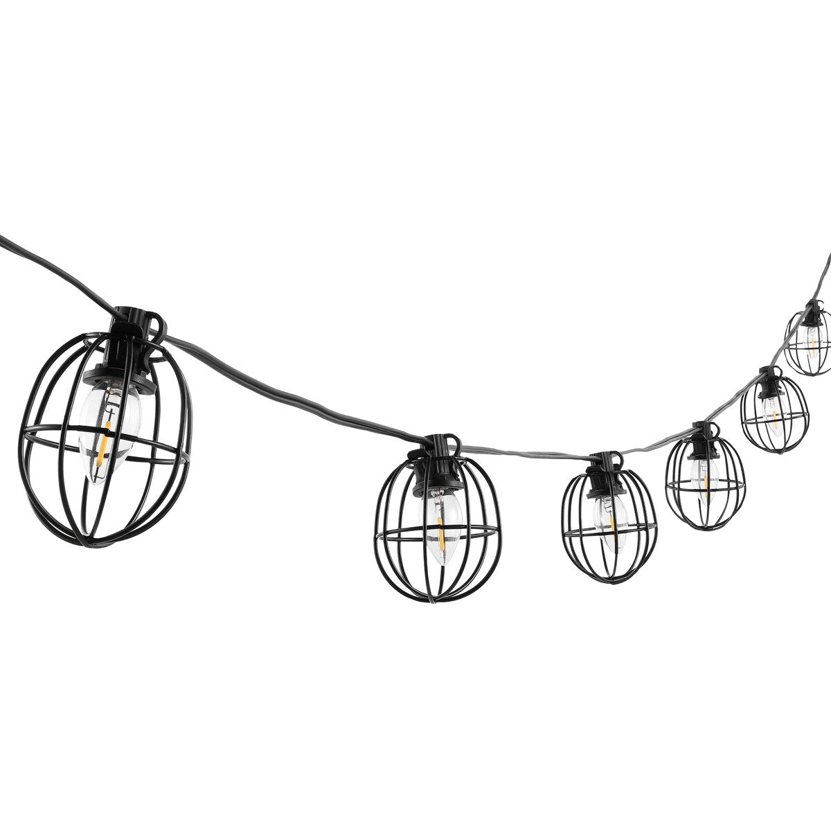 SAFAVIEH Lighting Juliet 10 Ft LED Outdoor String Lights - Black - 120Wx3Dx3H