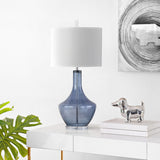 SAFAVIEH Lighting Kami 35-inch Blue Mercury Glass Table Lamp - 16"x16"x34.5" - 16Wx16Dx35H