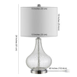 SAFAVIEH Lighting Katinka 24-inch Glass Table Lamp - 13" x 13" x 24" - 13Wx13Dx24H