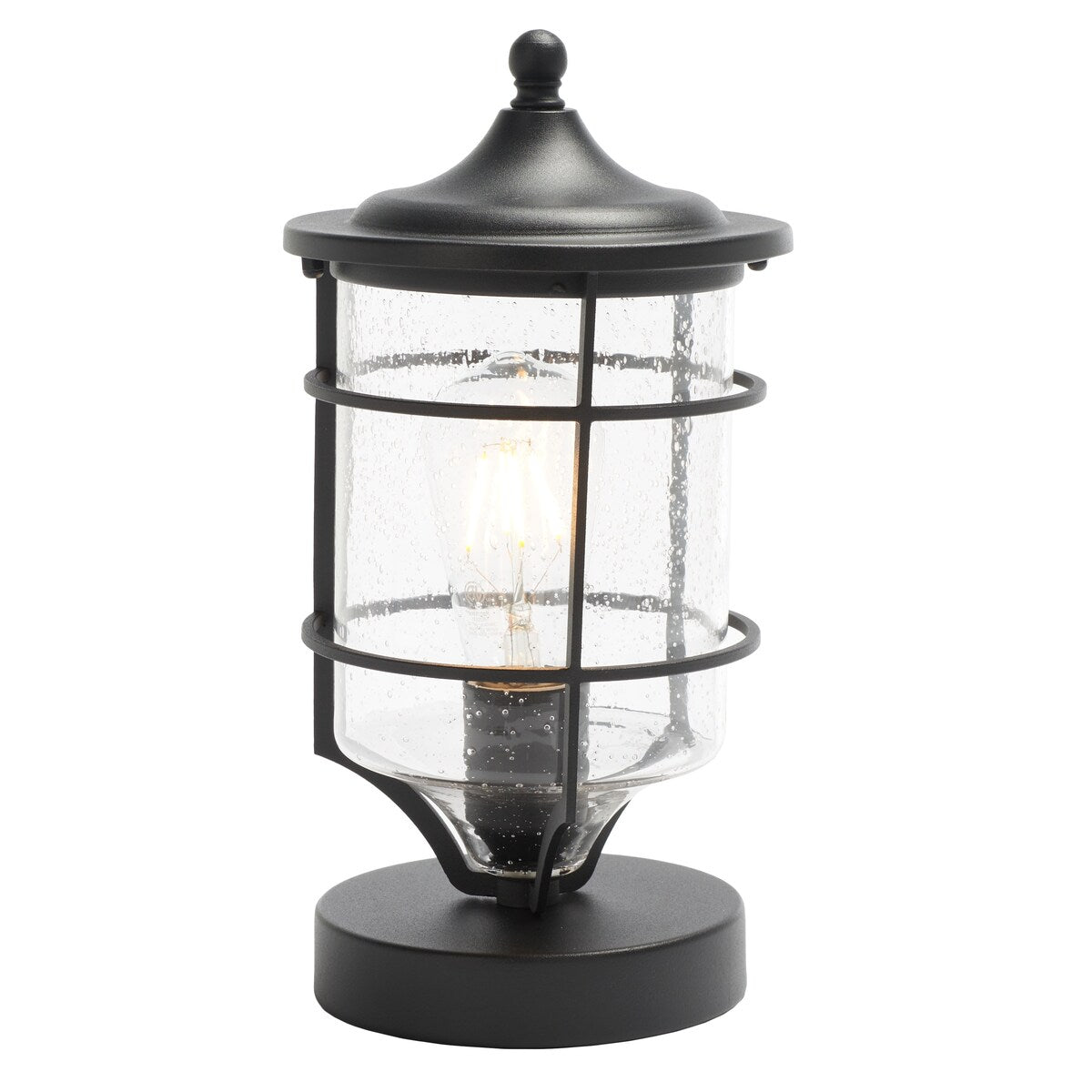 SAFAVIEH Lighting Katrein 6" Rustic Outdoor Table Lamp - 6" W x 6" D x 12" H - 6Wx6Dx12H