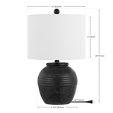 SAFAVIEH Lighting Kaushalya Modern 20-inch Table Lamp - 12 In. W x 12 In. D x 20 In. H - 12Wx12Dx20H