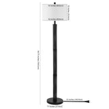 SAFAVIEH Lighting Keranka 65-inch Floor Lamp - 19" W x 19" D x 65" H - Black - 19Wx19Dx65H