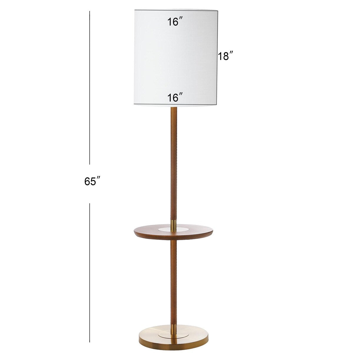 SAFAVIEH Lighting Keshia 65-inch Brown Floor Lamp - 16"x16"x65" - 16Wx16Dx65H