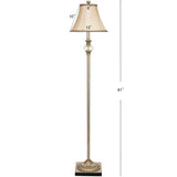 SAFAVIEH Lighting Kimberli 61-inch Floral Wood Floor Lamp - 13"x13"x61" - Silver - 13Wx13Dx61H