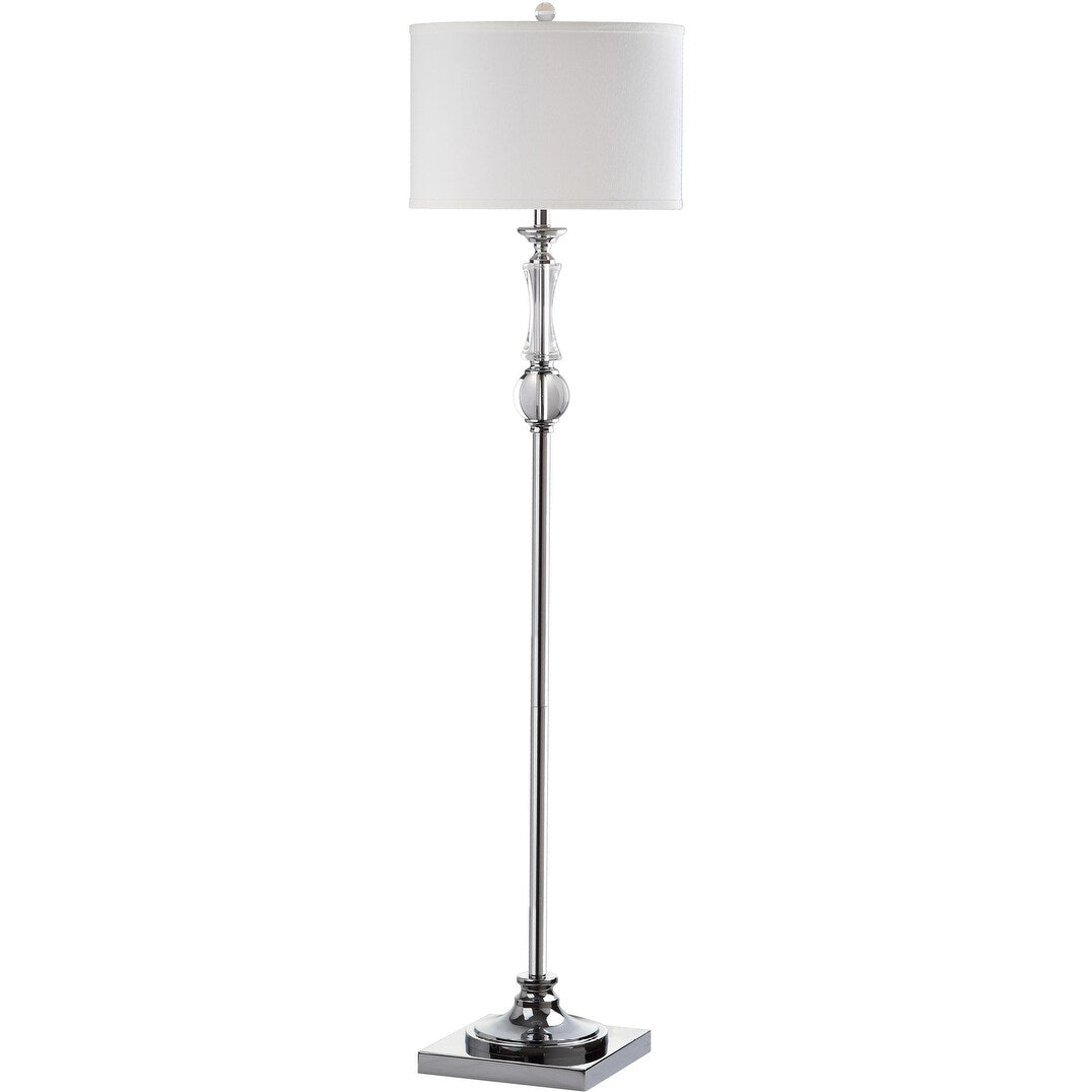 SAFAVIEH Lighting Kirstin 60-inch Crystal Floor Lamp - 15"x15"x60" - Clear/Chrome - 15Wx15Dx60H