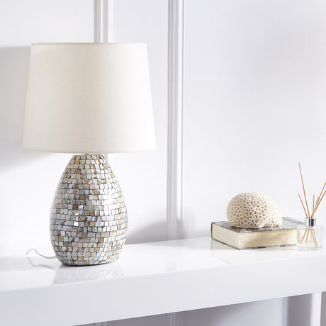 SAFAVIEH Lighting Kjellaug Seashell 22-inch Table Lamp - 14 In. W x 14 In. D x 22 In. H - 14Wx14Dx22H