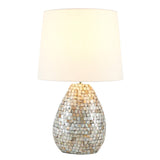 SAFAVIEH Lighting Kjellaug Seashell 22-inch Table Lamp - 14 In. W x 14 In. D x 22 In. H - 14Wx14Dx22H