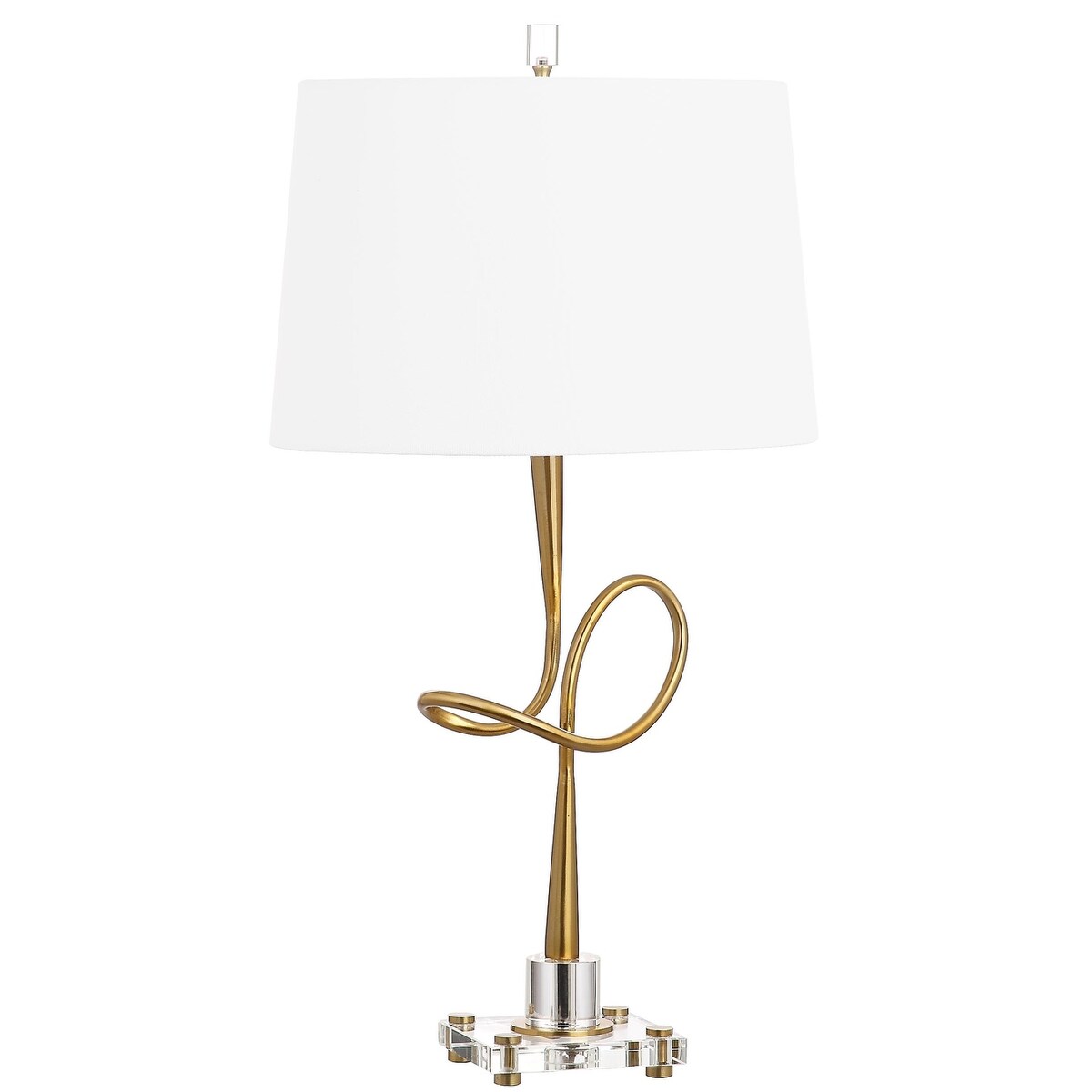 SAFAVIEH Lighting Klari 30-inch Gold/ Crystal LED Table Lamp - 16"x16"x30.25" - 16Wx16Dx30H