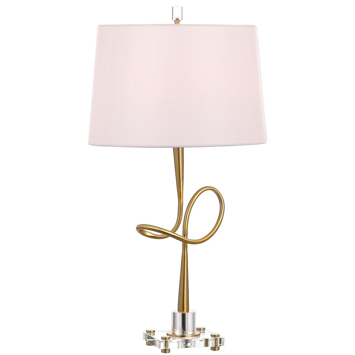 SAFAVIEH Lighting Klari 30-inch Gold/ Crystal LED Table Lamp - 16"x16"x30.25" - 16Wx16Dx30H