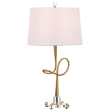 SAFAVIEH Lighting Klari 30-inch Gold/ Crystal LED Table Lamp - 16"x16"x30.25" - 16Wx16Dx30H