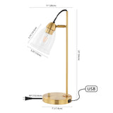 SAFAVIEH Lighting Klavdija 22" Table Lamp - 11" W x 7" D x 22" H