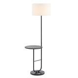 SAFAVIEH Lighting Konstanze 61-inch Floor Lamp - 16" W x 32" D x 61" H - Black - 16Wx32Dx61H