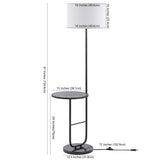 SAFAVIEH Lighting Konstanze 61-inch Floor Lamp - 16" W x 32" D x 61" H - Black - 16Wx32Dx61H