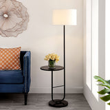 SAFAVIEH Lighting Konstanze 61-inch Floor Lamp - 16" W x 32" D x 61" H - Black - 16Wx32Dx61H