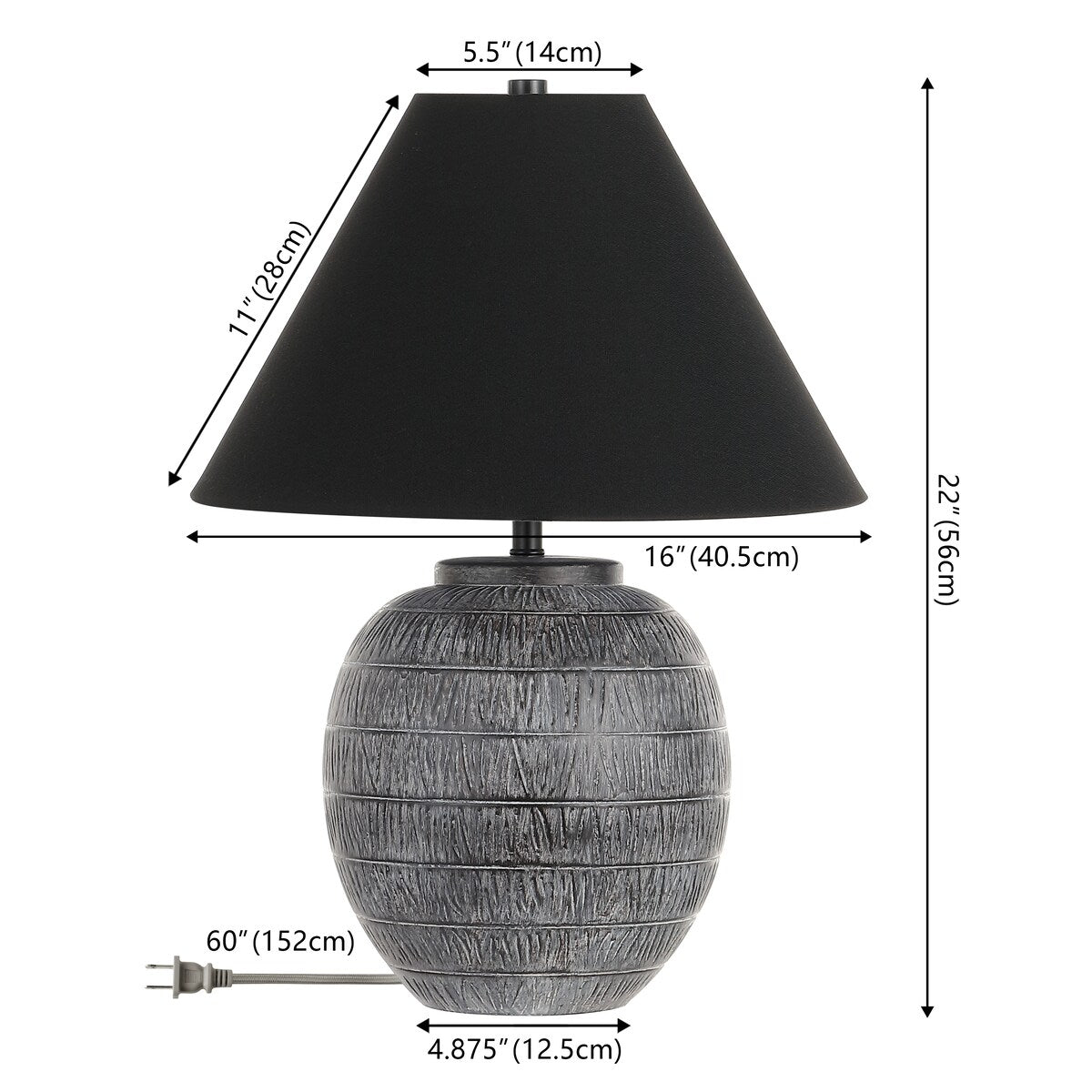 SAFAVIEH Lighting Kostja Modern Ceramic 22-inch Table Lamp (LED Bulb Included) - 16 In. W x 16 In. D x 22 In. H - 16Wx16Dx22H