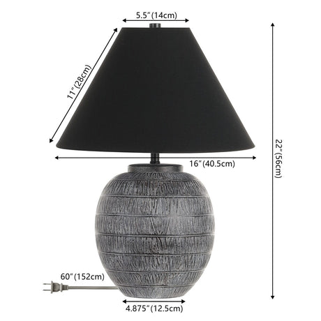 SAFAVIEH Lighting Kostja Modern Ceramic 22-inch Table Lamp (LED Bulb Included) - 16 In. W x 16 In. D x 22 In. H - 16Wx16Dx22H