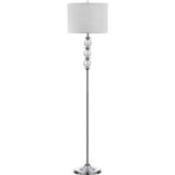 SAFAVIEH Lighting Kristal 60-inch Crystal Floor Lamp - 14"x14"x60" - Clear/Chrome - 14Wx14Dx60H