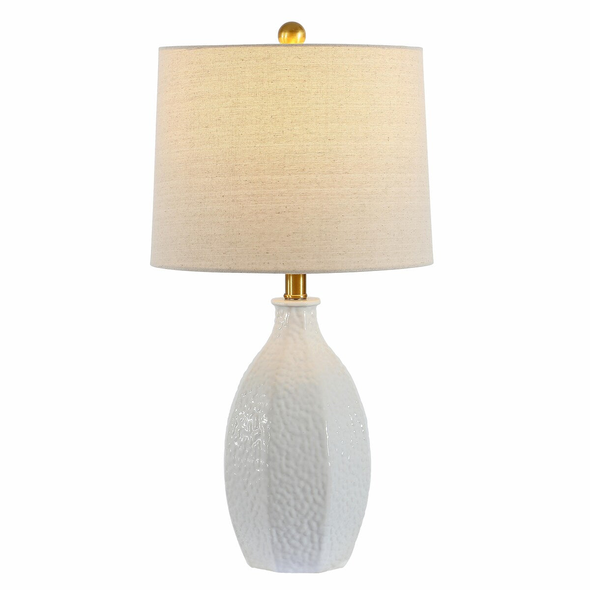 SAFAVIEH Lighting Krustina 25-inch Ceramic LED Table Lamp - 13" W x 13" L x 25.25" H - 13Wx13Dx25H