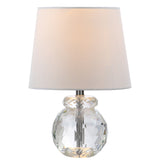 SAFAVIEH Lighting Lakisha 13-inch Crystal Table Lamp - 9"x9"x13" - 9Wx9Dx13H