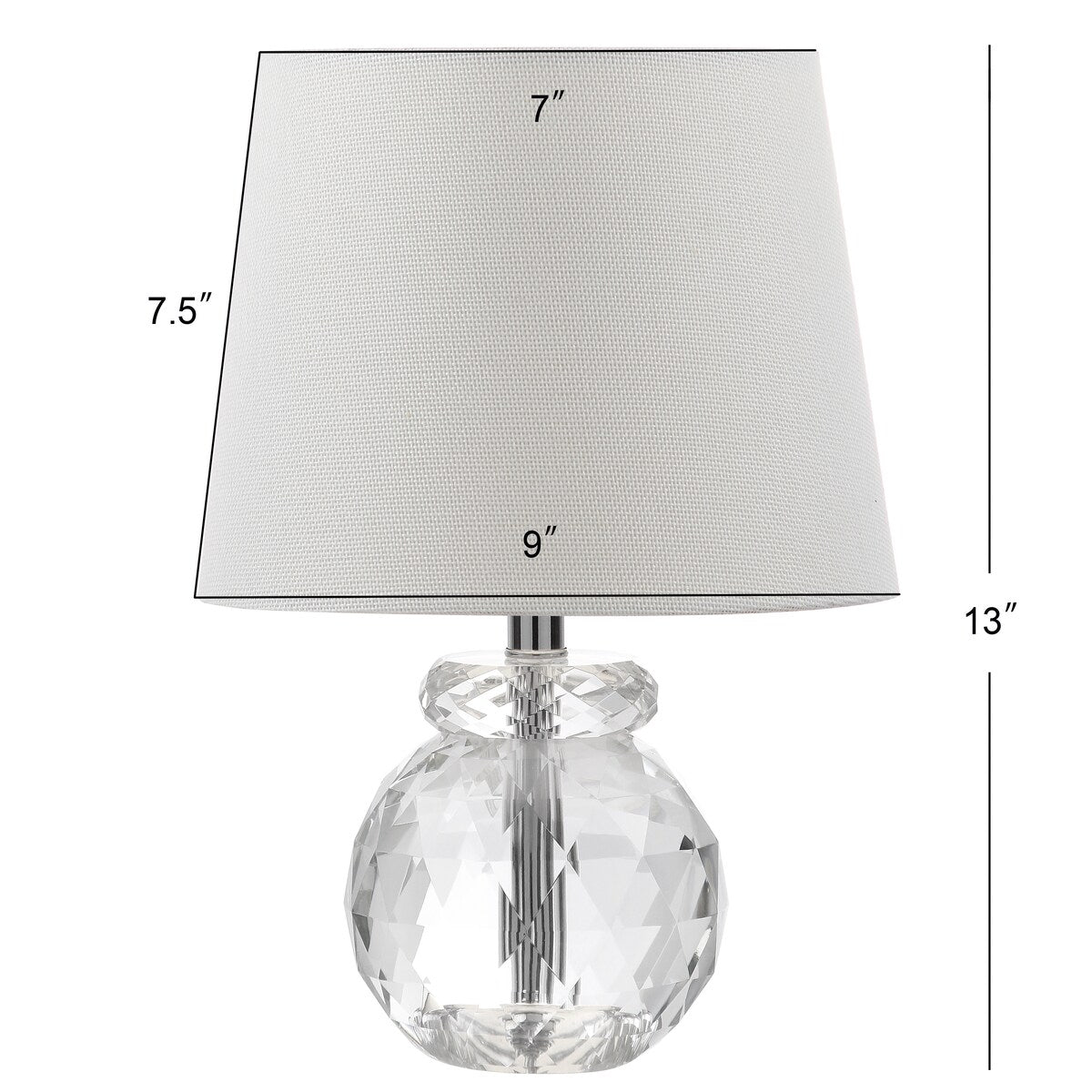 SAFAVIEH Lighting Lakisha 13-inch Crystal Table Lamp - 9"x9"x13" - 9Wx9Dx13H