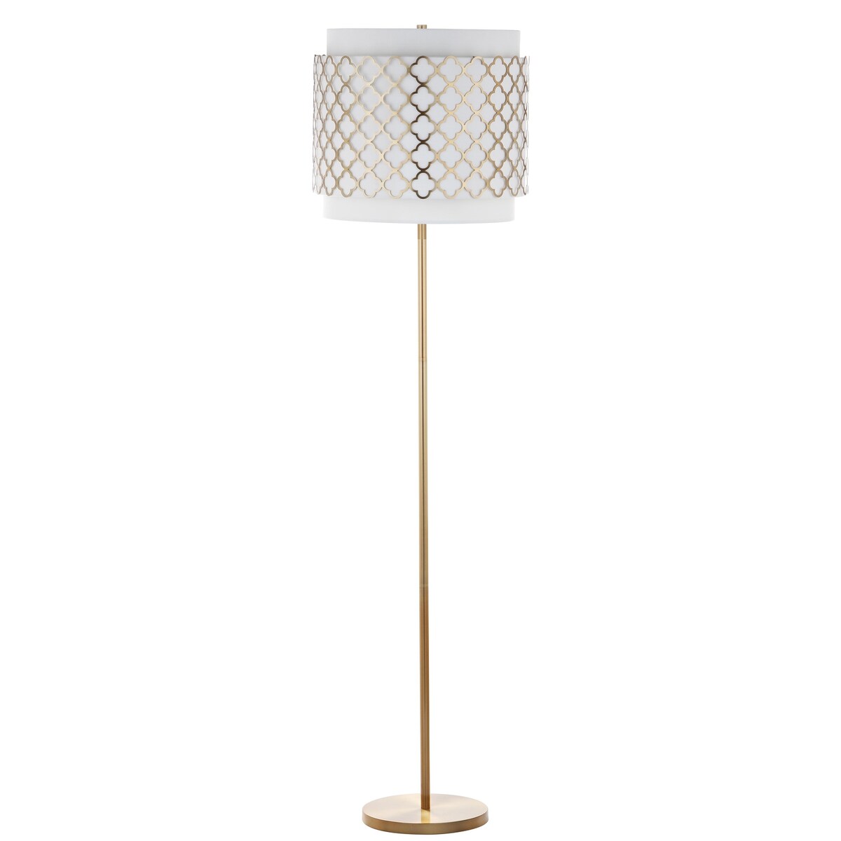 SAFAVIEH Lighting Latrina 62-inch Gold Floor Lamp - 16.5"x16.5"x61.5" - 17Wx17Dx62H