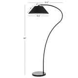 SAFAVIEH Lighting Layla 69-inch Arc Black Floor Lamp - 33.5"x19.5"x69" - 34Wx20Dx69H