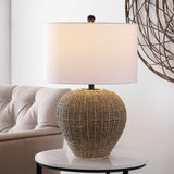 SAFAVIEH Lighting Leigh 26" Table Lamp - 16" W x 16" D x 24" H - 16Wx16Dx24H