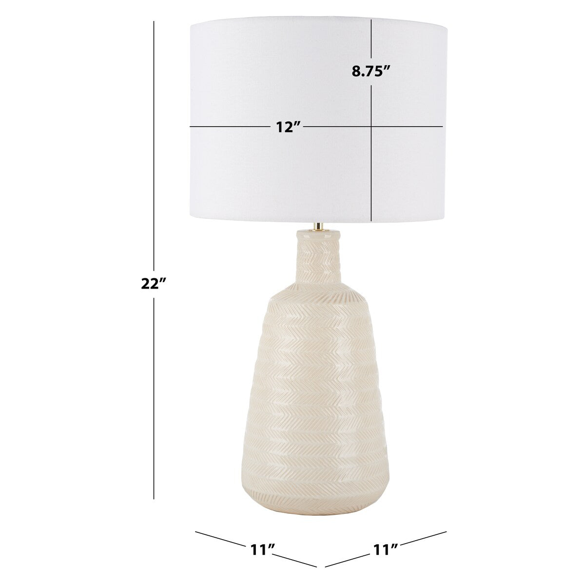 SAFAVIEH Lighting Leliea 23-inch Table Lamp - 11 In. W x 11 In. D x 22 In. H - 12Wx12Dx23H