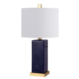 SAFAVIEH Lighting Leonoor 22-inch Ceramic Table Lamp - 12" x 12" x 22" - 12Wx12Dx23H