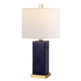 SAFAVIEH Lighting Leonoor 22-inch Ceramic Table Lamp - 12" x 12" x 22" - 12Wx12Dx23H