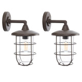 SAFAVIEH Lighting Liese 7-inch Outdoor Wall Sconce [SET of 2] - 7Wx13Dx8H