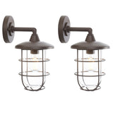 SAFAVIEH Lighting Liese 7-inch Outdoor Wall Sconce [SET of 2] - 7Wx13Dx8H